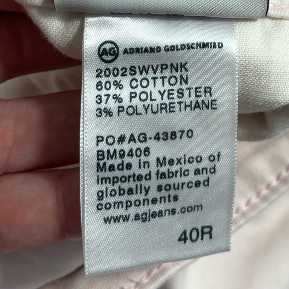 NWT AG Green Label The Canyon Flat Front Performance Shorts Light Pink - Picture 8 of 11